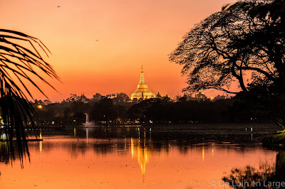 Kandawgyi lake - Shwedagon - Yangon - Birmanie - Myanmar