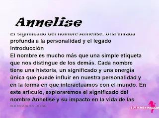 significado del nombre Annelise