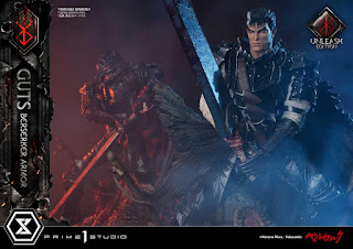 Berserk - Guts in Bersrk Armor Rage Edition y Unleash Edition Statues de Prime 1 Studio