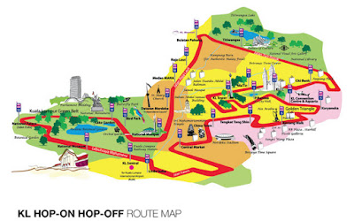 Kuala Lumpur Hop On Hop Off Bus - Route Map