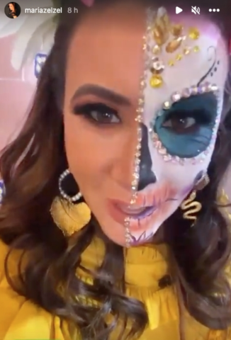 La conductora Mariazel se luce con maquillaje de catrina ideal para El Día de Muertos | FOTOS