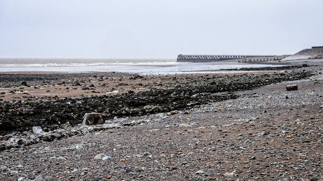 Photo of another grey day on Maryport beach on Tuesday