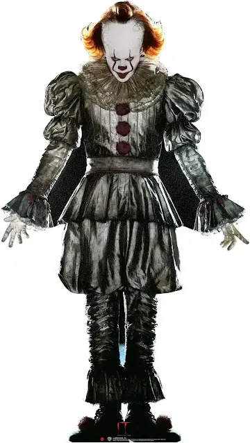 Cardboard People Pennywise Life Size Cardboard Cutout Standup - Jump-Scare Skeleton