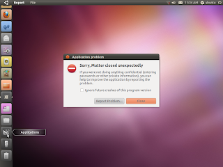 Sorry, Mutter closed unexpectedly on ubuntu 10.10 netbook