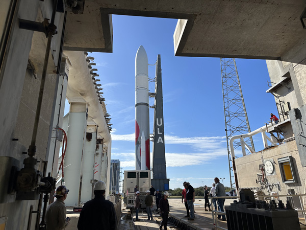 The Vulcan Centaur rocket is about to arrive on the pad at Cape Canaveral Space Force Station's SLC-41 in Florida...on January 5, 2024.