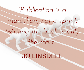 "Publication is a marathon, not a sprint. Writing the book is only the start" Jo Linsdell #Quote