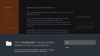 9. Open the App and Click on “ALLOW’