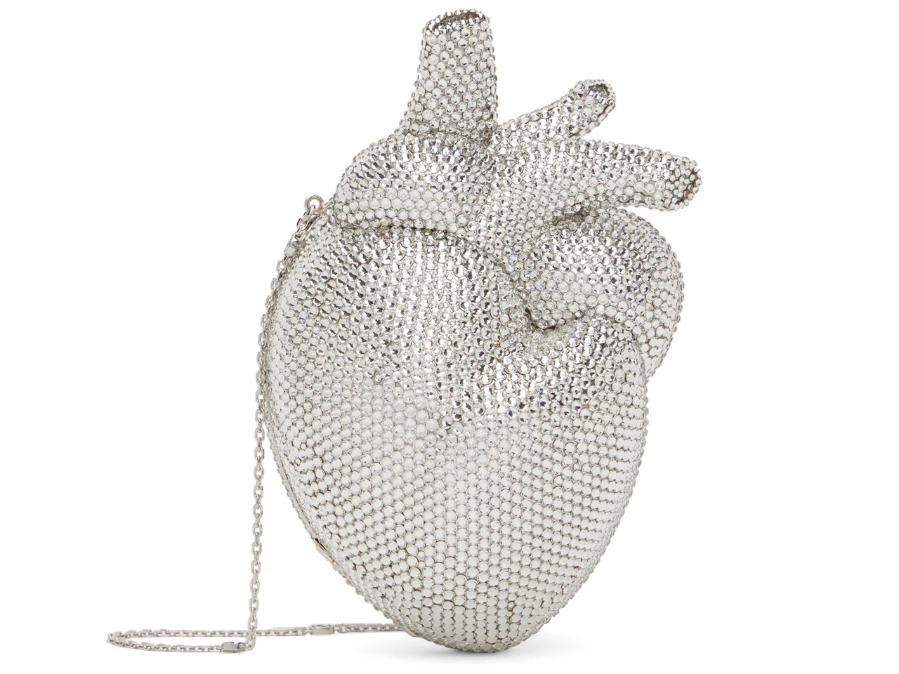 GUCCI - SILVER BROADWAY HEART-SHAPED SHOULDER BAG