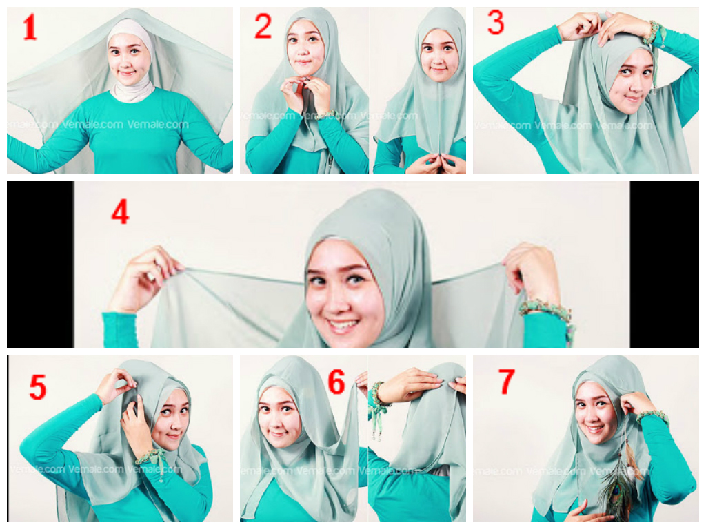 218 Cara Memakai Jilbab Segi Empat Mudah Model Jilbab Baru