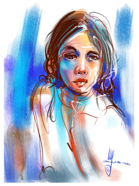 Portrait color sketch by Artmagenta