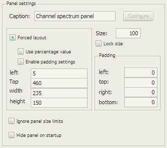 Channel spectrum panelの配置