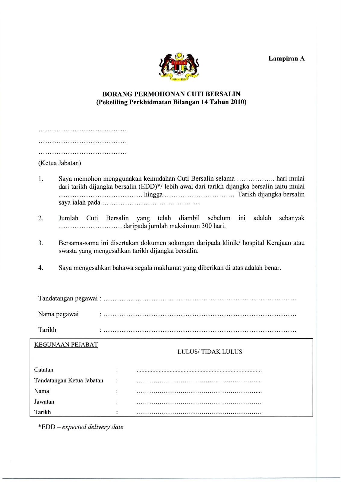Contoh Surat Akuan Bidan Malaysia