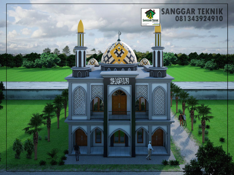  GAMBAR  DESAIN MASJID MUSHOLLA  MODERN 2  LANTAI  SANGGAR 