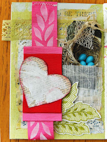 Album page with robin egg tag by Jeanne Selep