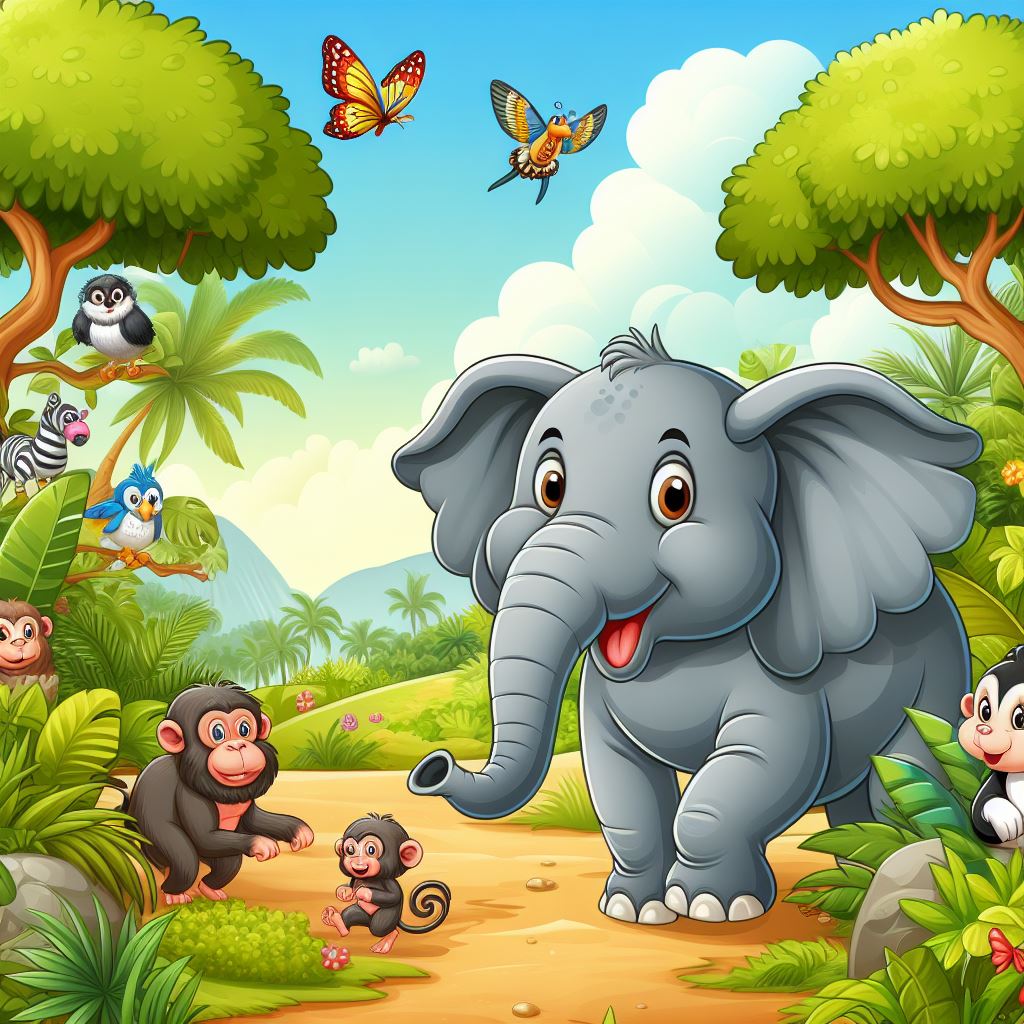 فيل في حديقة حيوانات