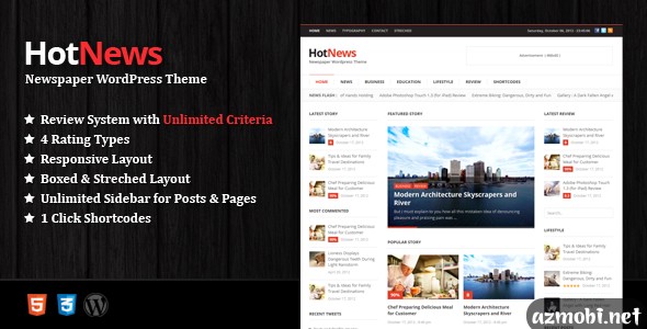HotNews - Newspaper WordPress Theme