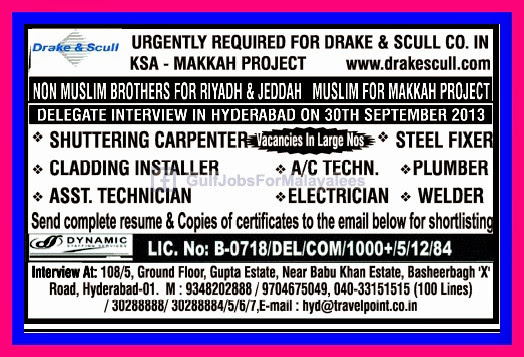 Urgently Required for Drake & Scull Company