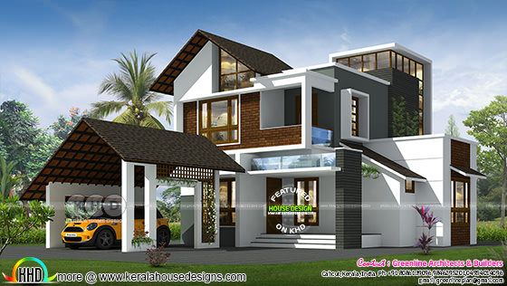 3 bedroom 1942 sq-ft contemporary mixed roof house