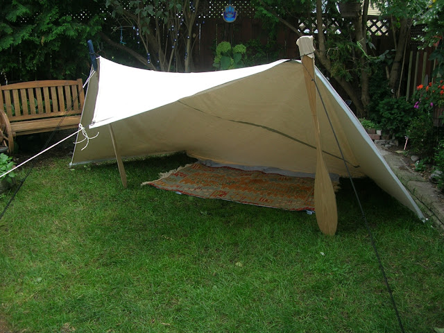 Paddle Making (and other canoe stuff): More Canvas Canoe Tarp