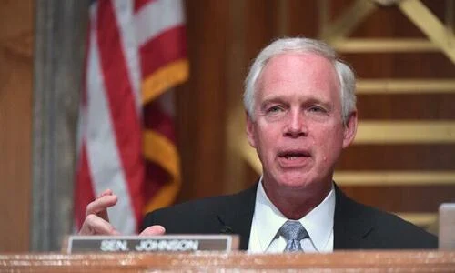 Senator Ron Johnson (R-WI) speaks during a Senate Homeland Security and Governmental Affairs Committee hearing on Aug. 6, 2020.