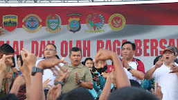 Pererat Sinergitas, TNI-Polri dan Forkopimda Gelar Olah Raga Bersama di Mapolda Sumut