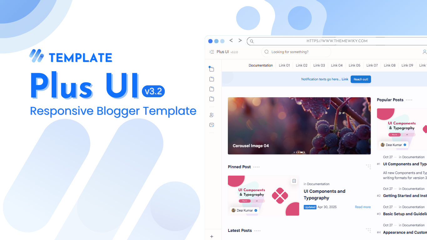 Plus UI v3.2 - Responsive Blogger Template | Free Download