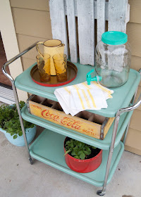 Krylon Jade used to transform this roadside find into entertaining cart - after