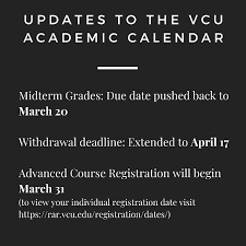 VCU Academic Calendar 2022-2023: Important Dates