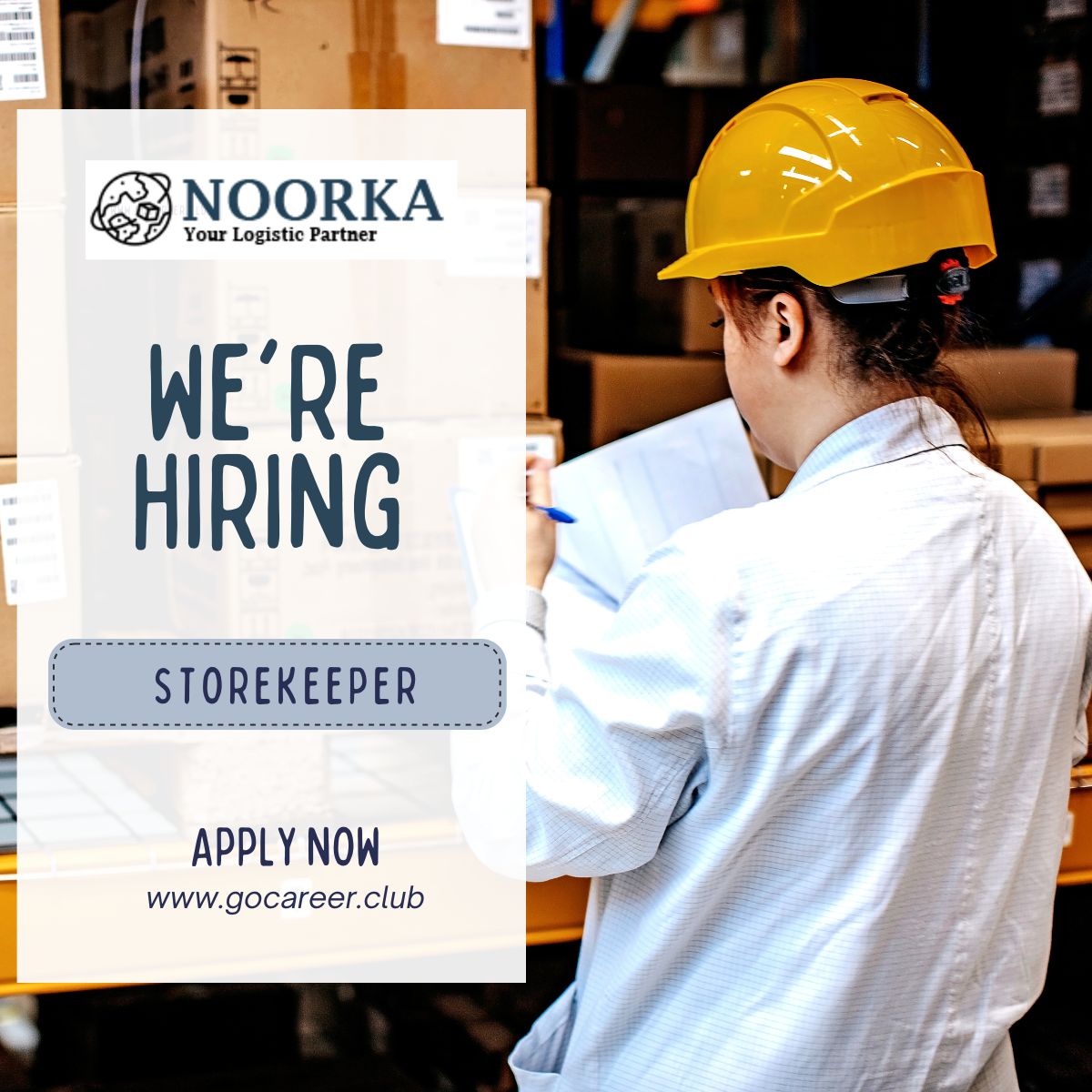 Hiring: Storekeeper | Noorka Logistics | Latest Jobs in Dubai 2024