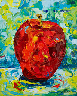 apple painting, Jill Saur