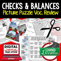 checks and balances, Civics Test Prep, Civics Test Review, Civics Study Guide, Civics Interactive Notebook Inserts, Civics Picture Puzzles