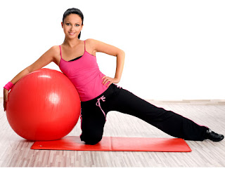 pilates avec un ballon