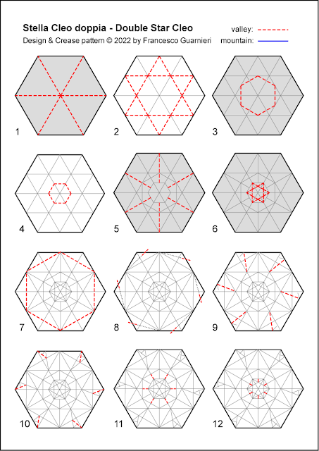 Origami CP pag1, Stella Cleo doppia – Double Cleo star © by Francesco Guarnieri