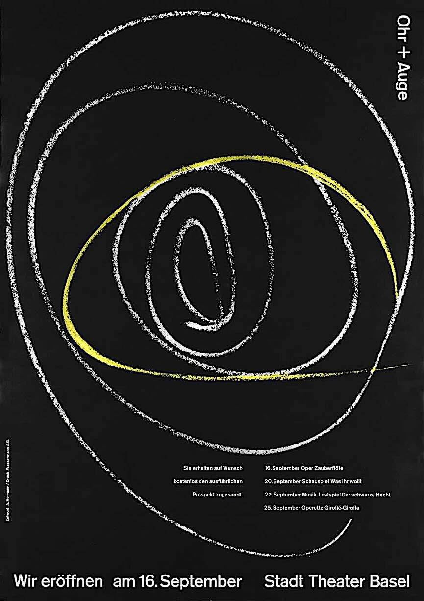 an Armin Hofmann poster,  1955