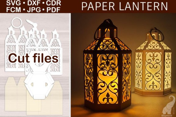 Classic Paper Lantern SVG Cut File