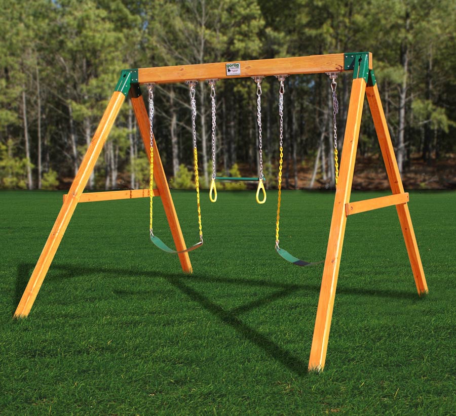 free wooden swing set plans