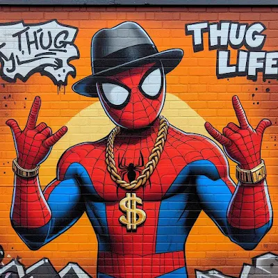 Spiderman cartoon image hd thug life