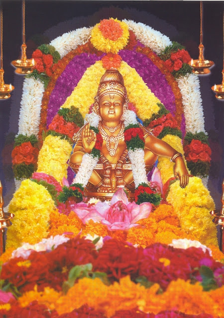 Beautifully Decoraded idol of Ayyappa Swamy