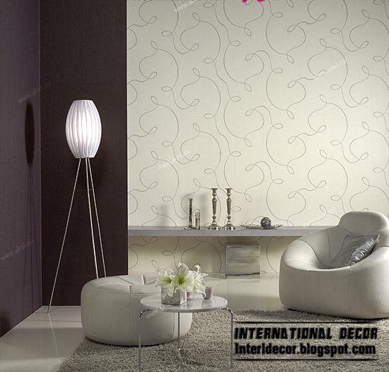 modern living room wallpaper design ideas, warm wallpaper color styles