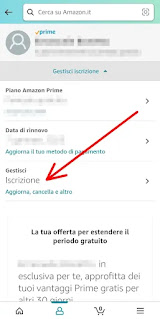Come Disdire abbonamento Prime da app Amazon Shopping