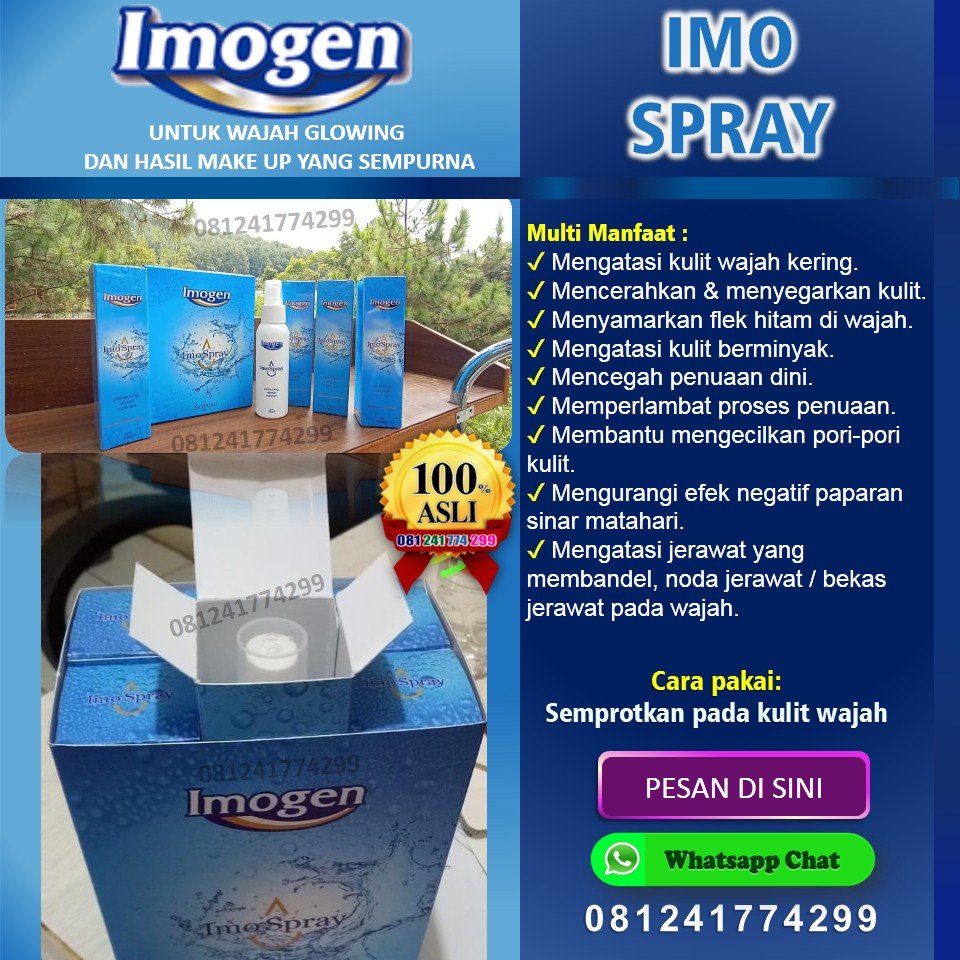 Spray Wajah Imogen!!! Perawatan Muka Alami Dengan Banyak Sekali Manfaat Susu Imogen