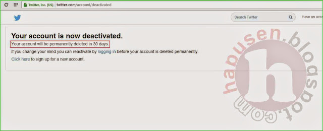 Bagaimana caranya menghapus akun twitter