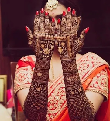 Wedding Mehndi with Lotus in Full Blossom