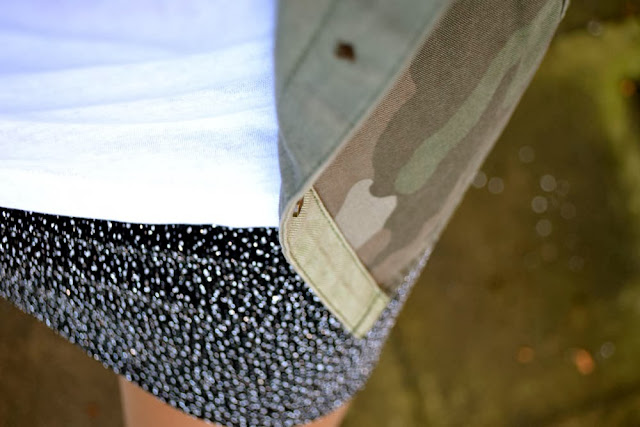 silver glitter skirt gunmetal