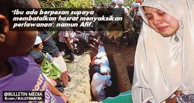 'Ibu berpesan supaya membatalkan hasrat menyaksikan perlawanan', namun Afif..