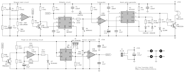Analog gas detector schematic