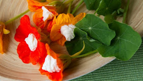 Ricotta And Feta-Stuffed Nasturtium Blooms Recipe Lucy Corry Image Ross Giblin