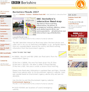 BBC Berkshire's Interactive Flood Map