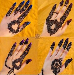 Heart-shaped simple mehndi designs