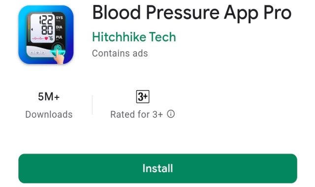 برنامج قياس ضغط الدم